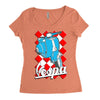 funny vespa chequer board, ideal gift or birthday present Women's Triblend Scoop T-shirt