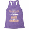 I am Not Super Woman But I'm Fighting Uterine Cancer So Close Enough Racerback Tank
