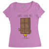 girls love me Women's Triblend Scoop T-shirt