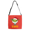 may cristmas be with you yoda Adjustable Strap Totes
