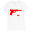 packing heat   i'm hot Ladies Fitted T-Shirt