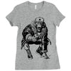 comunist monkey Ladies Fitted T-Shirt