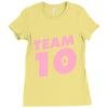 team 10 light pink Ladies Fitted T-Shirt