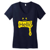 hello world Women's V-Neck T-Shirt