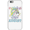 unicorns are born in august cute unicorn iPhone 6/6s Case