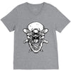 butter skull black V-Neck Tee