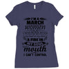 I Am A March Women Ladies Fitted T-Shirt