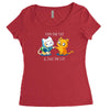 finn the cat &amp; jake the cat Women's Triblend Scoop T-shirt