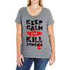 Keep Calm And Kill Zombies Ladies Curvy T-Shirt
