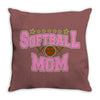 softball mom glitter Throw Pillow