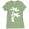palm tree sticker vinyl decal tropical island beach ocean wall car win Ladies Fitted T-Shirt