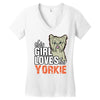 This Girl Loves Siberian Husky Women's V-Neck T-Shirt