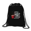 it's a christmas movies and hot chocolate kind of day Drawstring Bags