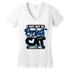I May Not Be Perfect But My Cat Loves Me Women's V-Neck T-Shirt