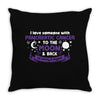 I Love Someone with Pancreatic Cancer to The Moon and Back to Infinity Throw Pillow