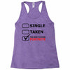 too busy playing fortnite (black) Racerback Tank