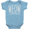 meow cute cat face Baby Onesie