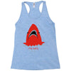 red blue shark Racerback Tank