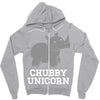 chubby unicorn rhino Zipper Hoodie