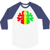 rasta skull and crossbones 3/4 Sleeve Shirt