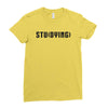 Studying Ladies Fitted T-Shirt