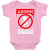 zombie  do not feed the zombies fun Baby Onesie