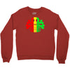 rasta skull and crossbones reggae dub club rave Crewneck Sweatshirt