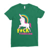 gay pride f#ck younicorn funny rude unicorn Ladies Fitted T-Shirt