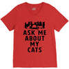 ask me about my cats V-Neck Tee