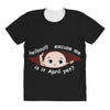 April Peeking Out Baby Boy All Over Women's T-shirt