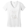 christmas funny dog &amp; snowman Women's V-Neck T-Shirt