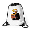 burns vs trump Drawstring Bags