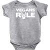 vegans rule Baby Bodysuit