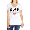 Bae Best Auntie Ever Friends Tv Show Parody Ladies Curvy T-Shirt