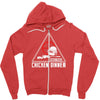 battle ground chicken dinner Zipper Hoodie