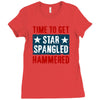 star spangled hammered Ladies Fitted T-Shirt