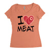 i love meat Women's Triblend Scoop T-shirt