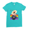 Ceremony of Love with Rainbow Colors Ladies Fitted T-Shirt