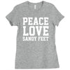 peace Love Ladies Fitted T-Shirt