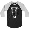 guitar shirts f chord 3/4 Sleeve Shirt