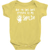 sheltie hair Baby Onesie