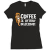 otter coffee Ladies Fitted T-Shirt