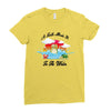 a turtle made it to the water Ladies Fitted T-Shirt