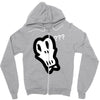 bad skull Zipper Hoodie