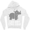 chubby unicorn rhino Zipper Hoodie