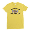 will run for ice cream Ladies Fitted T-Shirt