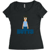 butts Women's Triblend Scoop T-shirt
