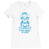 owl Ladies Fitted T-Shirt