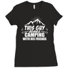 This Guy Loves Camping With His Friend Ladies Fitted T-Shirt