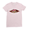 October Peeking Out Baby Girl Ladies Fitted T-Shirt